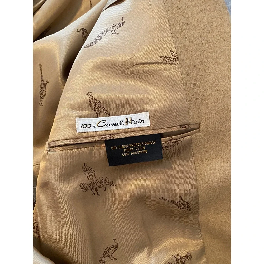 Oak Hall Sport Coat Mens 42R Tan 100% Camel Hair Bradford Gold‎ Label Blazer USA